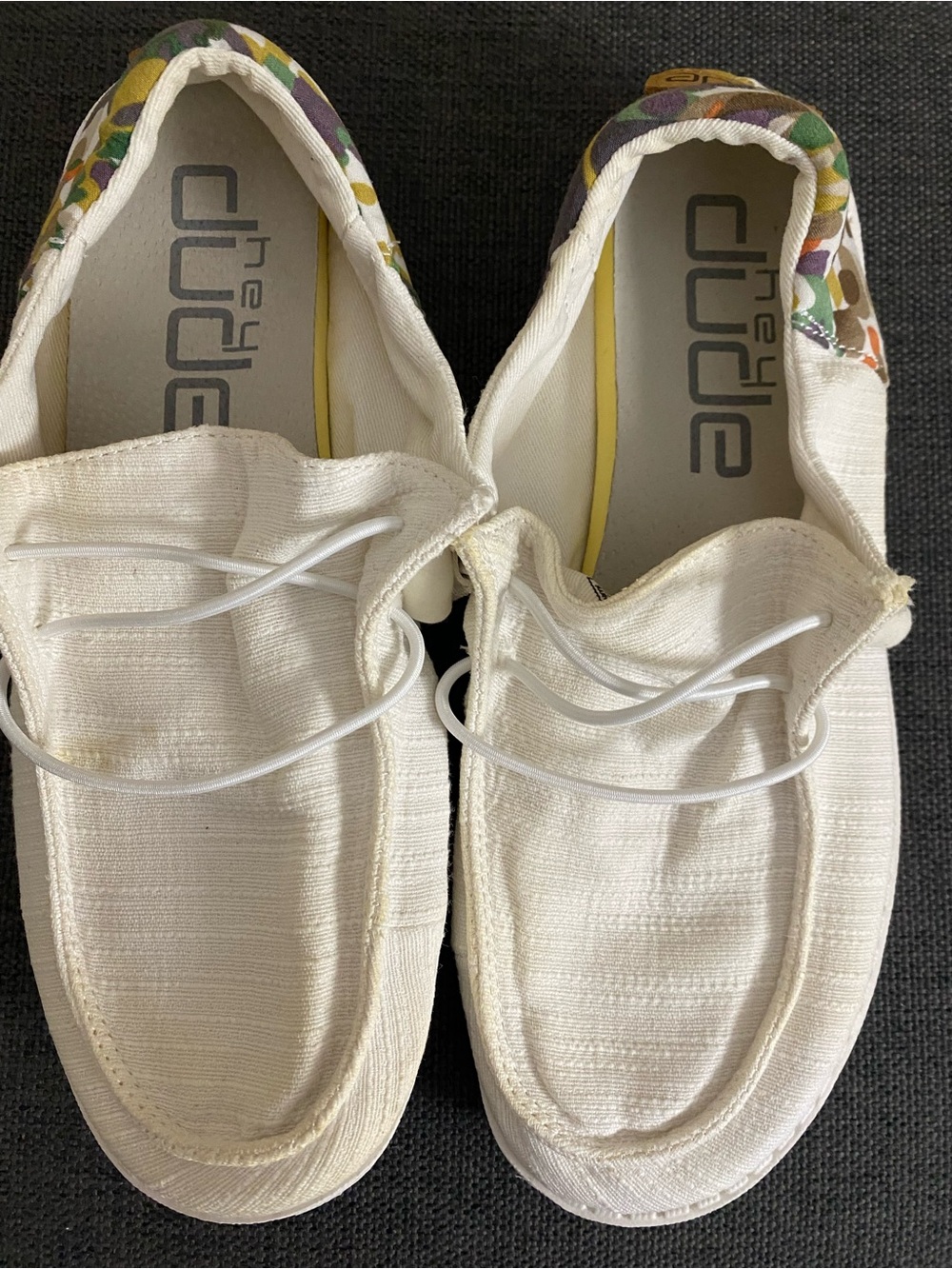 Hey Dudes Women’s White Wendy Stretch Size 7 Used
